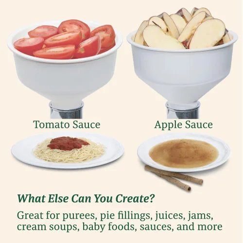 Miniatura 5 de Johnny Apple Fabricante de Salsa de Manzana, Fabricante de Salsa de Tomate, Elimina Pieles y Semillas de los Productos, Modelo 250 Colador