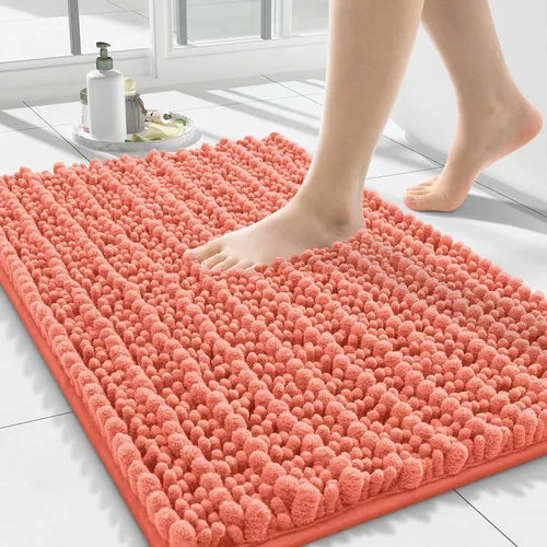 Miniatura 140 de Smiry Alfombras de Baño 24x16 pulgadas, Alfombras de Baño de Chenilla Extra Suaves y Absorbentes, Respaldo de Goma Antideslizante, Lavable a Máquina