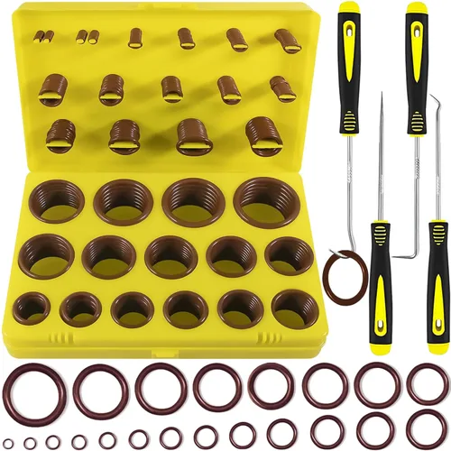 XBVV Kit de 382 piezas de juntas tóricas SAE FKM Viton de 30 tamaños para varios productos químicos, aeroespaciales, cilindros, hidráulicos, motores