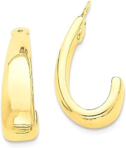Miniatura 10 de Pendientes de aro J de oro amarillo de 14 quilates