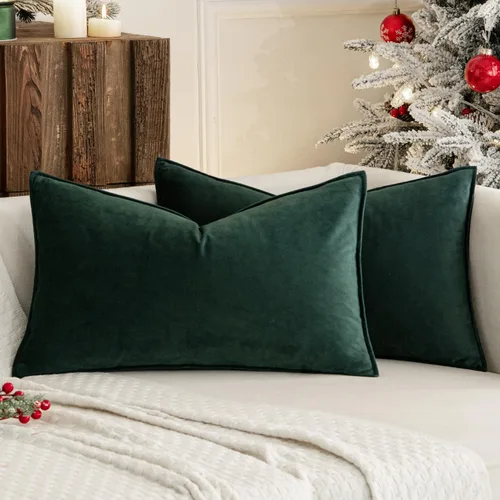 Miniatura 47 de MIULEE Paquete de 2 fundas decorativas de cojines de poliéster suave, fundas de almohada cuadradas cómodas y suaves para sofá, sillón, dormitorio