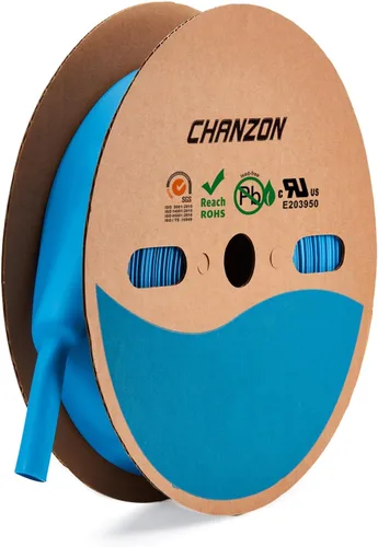 Miniatura 122 de CHANZON - Tubo termorretráctil de poliolefina de 2:1, relación 3/16" (5mm), rollo de 8 pies (2.5M de longitud total), funda transparente