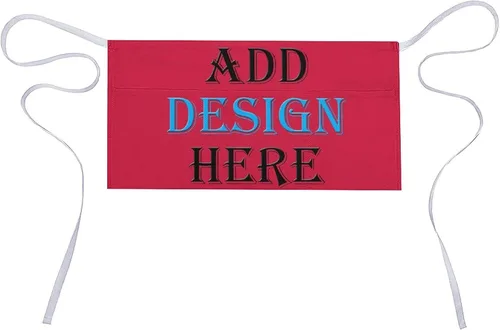 Miniatura 27 de HooSo Delantal de cocina personalizado, diseño de nombre, logotipo, foto, delantal de poliéster ajustable con dos bolsillos delanteros