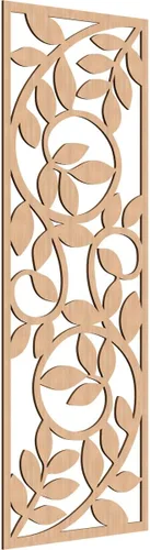 Miniatura 184 de 9 3/8"W x 24 3/8"H x 1/4"T Utica Decorativo Fretwork Madera Paneles de Pared, Abedul