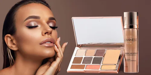 Miniatura 7 de LUMINESS Face Time - Kit de maquillaje todo en uno, incluye paleta facial, base de aerógrafo y brocha de maquillaje, de larga duración, sedoso, 03