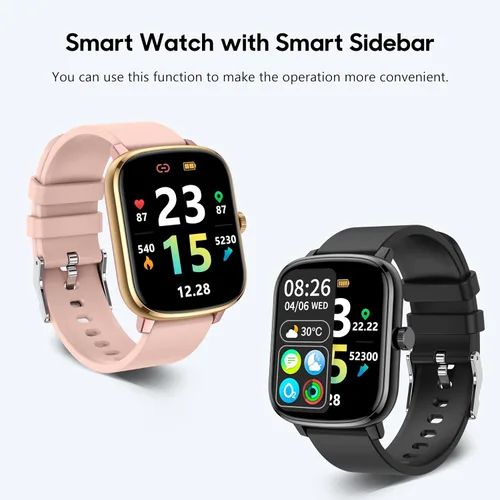 Miniatura 2 de KALINCO Reloj inteligente para hombre, rastreador de fitness de 1.69 pulgadas con frecuencia cardíaca, presión arterial, seguimiento de oxígeno