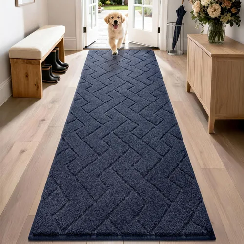 Miniatura 39 de PURRUGS Alfombra de fácil cuidado de 6 x 9 pies, antideslizante, lavable a máquina, tapete para puerta de perro, resistente a las manchas