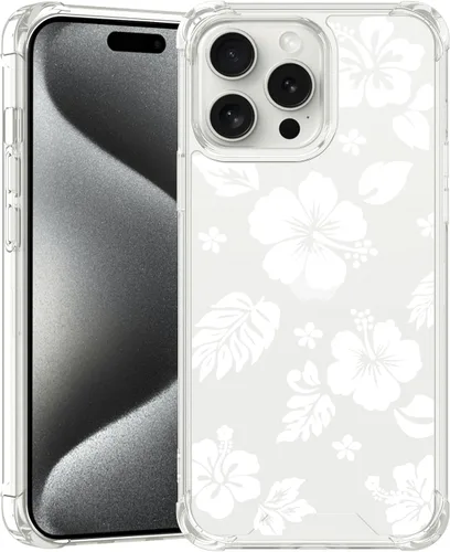 Miniatura 80 de Funda para iPhone 8 Plus y iPhone 7 Plus, linda funda Kawaii azul hibisco hawaiano floral estética floral para niñas preppy mujeres