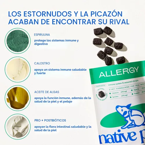 Miniatura 4 de Native Pet - Masticables para alergias para perros – Alivio de la alergia de perros para razas medianas – Apoya el alivio de la picazón estacional