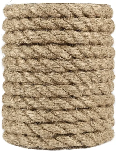 Miniatura 6 de Tenn Well Cuerda de yute de 1/2 pulgada, cuerda de hilo de 33 pies de grosor de 0.551 in para manualidades, jardinería, decoración del hogar