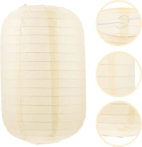 Miniatura 5 de 2 lámparas de linterna japonesa: linternas beige para interiores y exteriores, hogar, patio, ramen, restaurante, decoración de faroles de papel