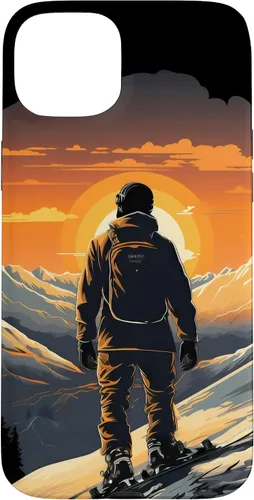 Miniatura 9 de Snowboarding Snowboard Snowboarder Mountain Sunset Case for iPhone 17