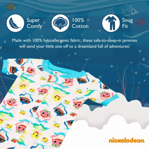 Miniatura 3 de Nickelodeon Pijama de algodón sin pies para niño Baby Shark