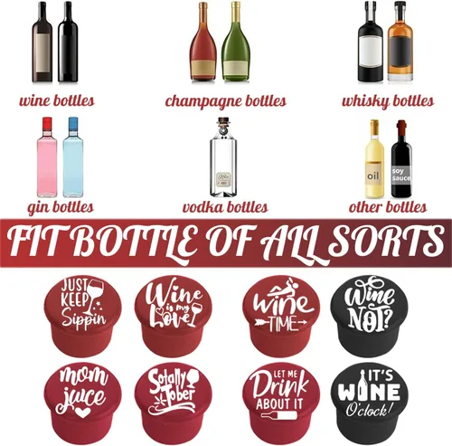 Miniatura 2 de 8 divertidos tapones de vino, regalos para amantes del vino para mujeres, accesorios de vino para amantes del vino, divertidos tapones de vino