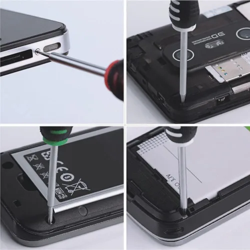 Miniatura 4 de Juego de destornilladores de 20 piezas, herramienta de reparación de teléfonos móviles, kit magnético pequeño con cabeza plana Phillips Pentalobe