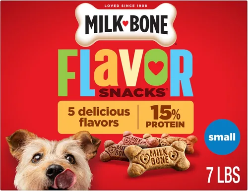 Aperitivos de sabores para perros, de la marca Milk-Bone, Pequeño/Mediano