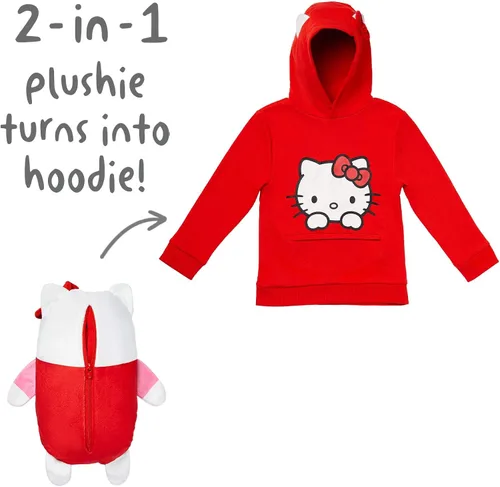 Miniatura 2 de Cubcoats Hello Kitty 2 en 1 Transforming Pullover Sudadera con capucha y suave Plushie