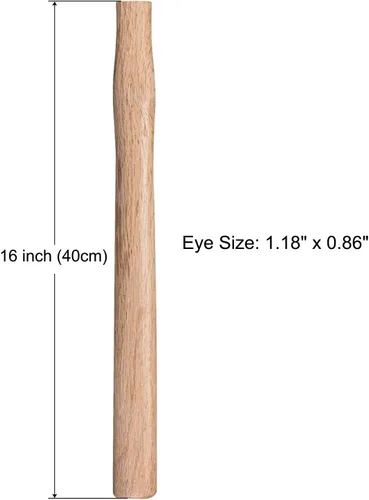 Miniatura 2 de uxcell Martillo de 16 pulgadas, mango de madera de repuesto para garra de 2 a 4 libras o martillo de clavo para desgarrar ojo ovalado