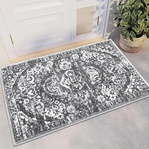 Miniatura 100 de HEBE Alfombra Pasillo 2'x10' Lavable Vintage Desgastada Alfombras de Área Antideslizante Alfombra de Lavandería Boho Alfombras de Piso para Pasillos