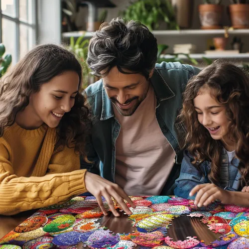 Miniatura 4 de White Mountain Rompecabezas de 1000 piezas, rompecabezas de collage de vacaciones de Pascua con piezas grandes, regalo para adultos y familia de 24
