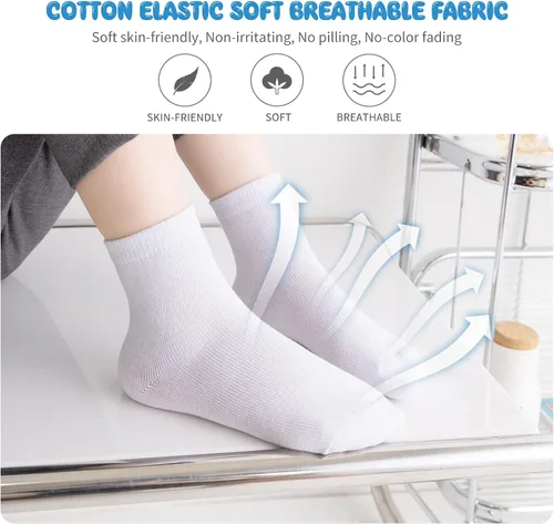 Miniatura 2 de Aroveea Calcetines para bebé, paquete de 1012 para niños y niñas, calcetines de algodón de corte bajo para bebés