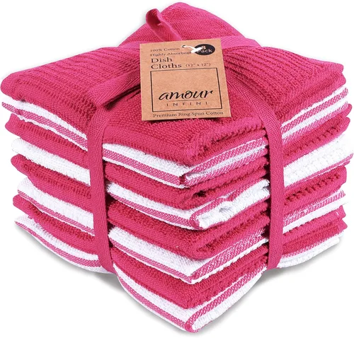 Miniatura 31 de Amour Infini paños de cocina y repasadores, 100 % algodón, muy absorbentes, se pueden lavar a máquina