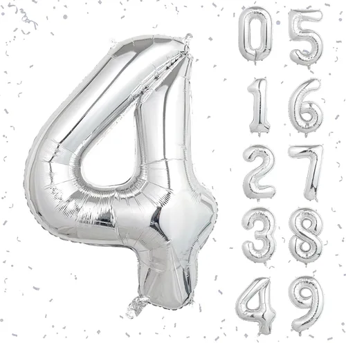 Miniatura 55 de Globos de números azul claro de 40 pulgadas, globos de aluminio de Mylar con helio para cumpleaños, globo número 6 para decoración de fiestas