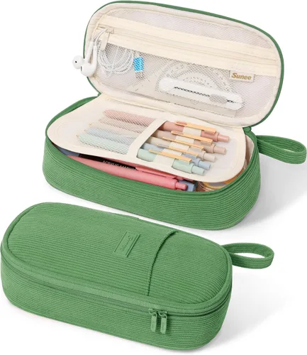 Miniatura 11 de Estuche Lindo para Lápices SUNEE, Funda Estética para Bolígrafos, Bolsa Grande para Lápices de Color con Cremallera, Almacenamiento y Organizador