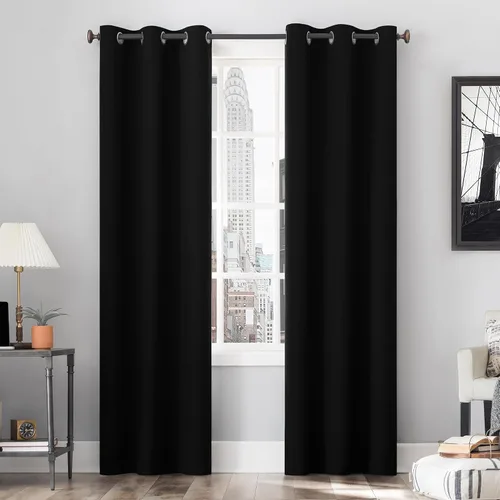 Miniatura 16 de Sun Zero Cyrus - Par de paneles de cortinas térmicas 100 % opacas con ojales, 40 x 84 pulgadas Cacao