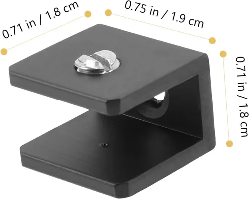 Miniatura 9 de Uonlytech Abrazadera para estantería, 8 piezas, soportes de estante de vidrio, fácil de instalar