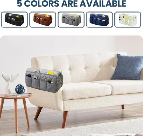 Miniatura 7 de MEHIDFY Organizador de Reposabrazos para Sillón, Organizador de Reposabrazos de Sofá Impermeable, Organizador para Sillón Reclinable Antideslizante