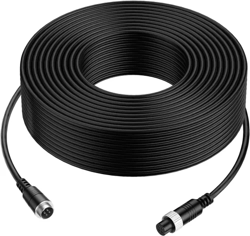 Miniatura 8 de EKYLIN Cable de extensión de video de coche de 16 pies y 16.4 ft, 4 pines, resistente al agua, a prueba de golpes, para cámara de visión trasera