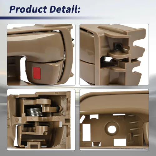 Miniatura 4 de 69206-AE010 69205-AE010 Manija interior de puerta compatible con Toyota Sienna 2004 2005 2006 2007 2008 2009 2010 Reemplazo 69206-AE010-B1 Manija
