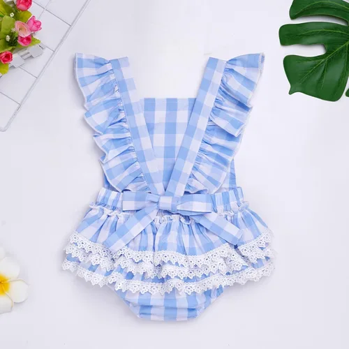 Miniatura 9 de IMEKIS Conjunto de ropa para bebé niña de primer cumpleaños con diadema de verano para sesión de fotos