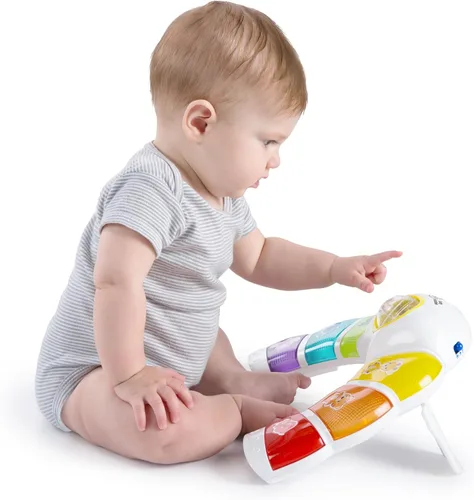 Miniatura 9 de Baby Einstein Glow & Discover - Juguete musical de barra de luz, estación de actividades, juguete para sentarse y boca abajo, juguete de aprendizaje