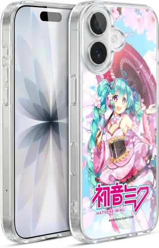 Miniatura 211 de Head Case Designs Licencia Oficial Hatsune Miku Gráficos Lindos Carcasa de Gel [Protección de Grado Militar] Compatible con Apple iPhone 7