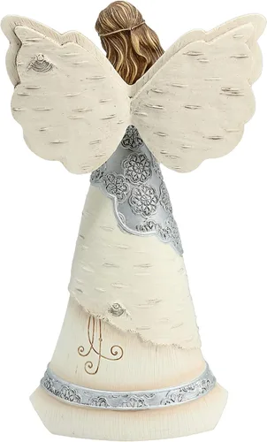 Miniatura 4 de Figura de ángel amigo de Elements de Pavilion, de 8 pulgadas, sosteniendo una mariposa, con inscripción "Los amigos son regalos para siempre
