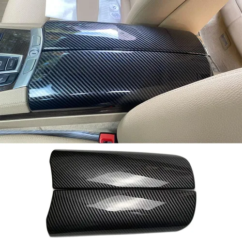 Miniatura 12 de para BMW Serie 3 E90 E91 E92 E93 2006-2012 ABS Cubierta de Caja de Almacenamiento de Cubierta de Tapa de Consola de Coche de Fibra de Carbono