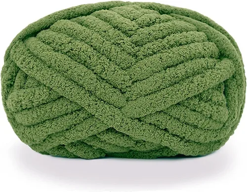 Miniatura 6 de Hilo de felpilla de punto grueso para mantas de tejer a mano, súper suave para mantas grandes jumbo (color rosa claro)