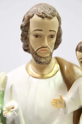 Miniatura 8 de Vittoria Collection Escultura de estatua religiosa católica de San José con el Santo Niño Jesús de 25.5 pulgadas, hecha en Italia