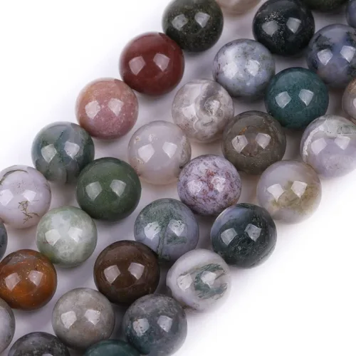 Miniatura 17 de JOE Foreman - Cuentas de ágata india de 0.079 in para hacer joyas con piedras preciosas naturales semipreciosas, redondas, facetadas, 15.0 in