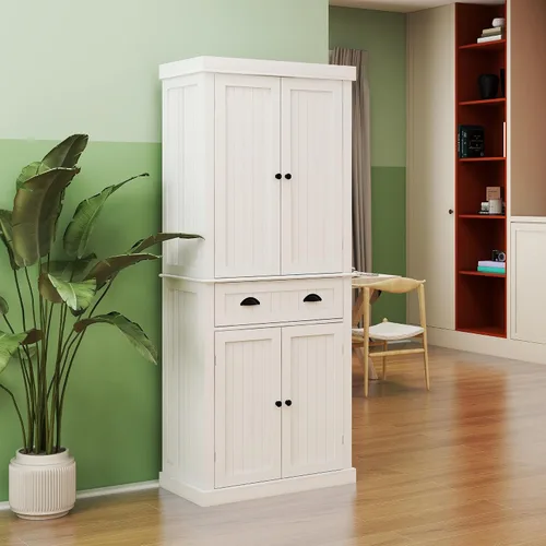Miniatura 3 de Gabinete de despensa de cocina independiente de 72 pulgadas, armario de almacenamiento alto con puertas y estantes para cocina, armario de cocina