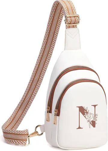 Miniatura 78 de Viverte Bolsas Cruzadas para Mujeres Bolso de Hombro Inicial Riñoneras Personalizadas Regalos para Mamá Mujer Esposa
