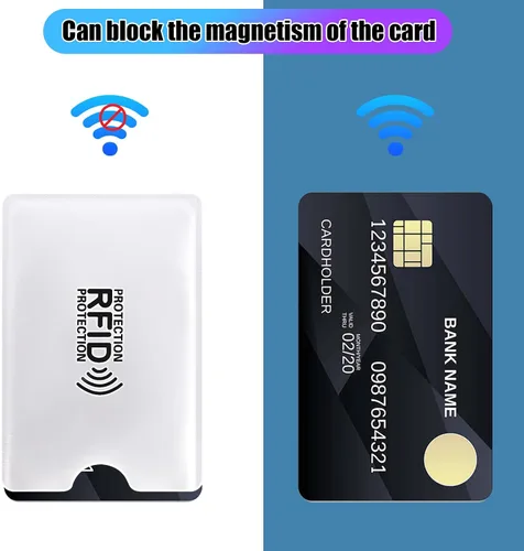 Miniatura 2 de 30 fundas de bloqueo RFID para tarjetas de crédito, cubierta de tarjeta de crédito de papel de aluminio, fundas protectoras para tarjetas