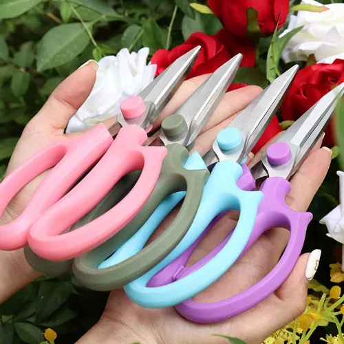 Miniatura 5 de Leize - Tijeras de flores, tijeras de jardín de acero inoxidable endurecidas premium, podadora fuerte para flores, ramas y hojas (Gris Verde Esbelto)