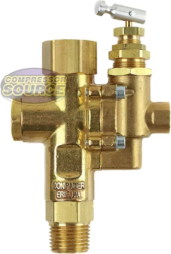 Miniatura 4 de Compresor de aire Piloto válvula de retención descargador combinación descarga de gas 95-125 1/2" FPT TOP INLET X 1/2" MNPT SALIDA PARA COMPRESORES