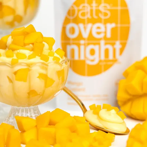 Miniatura 5 de Oats Overnight Crema de mango - Avena durante la noche con 0.71 oz de proteína, batido de proteína de desayuno alto en fibra, avena sin gluten