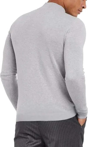 Miniatura 2 de KINGBEGA Camiseta básica ligera de manga larga para hombre, ajuste regular, cuello alto falso