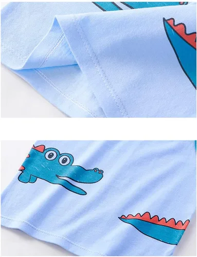 Miniatura 6 de Conjunto de 4 piezas de camiseta sin mangas y pantalones cortos de algodón para niños pequeños, conjuntos de verano