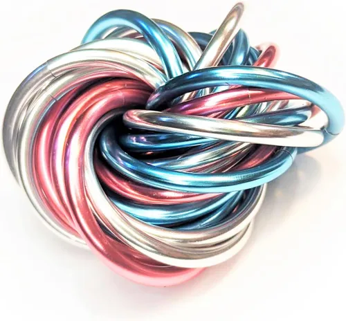 Miniatura 39 de Möbii Fidget Ball (MultiColor): Herramienta de alivio del estrés, ansiedad y estimulación para ADHD, silenciosa, ideal para el hogar, viajes, Rosa